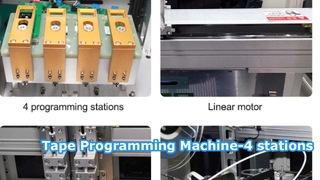 High Speed KA42-2000 Tape In Tape Out 4 Programming Stations QFN/SOP/SSOP Mass Production Machine